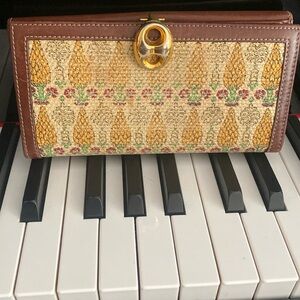 Gucci Pineapple Canvas and Leather Wallet